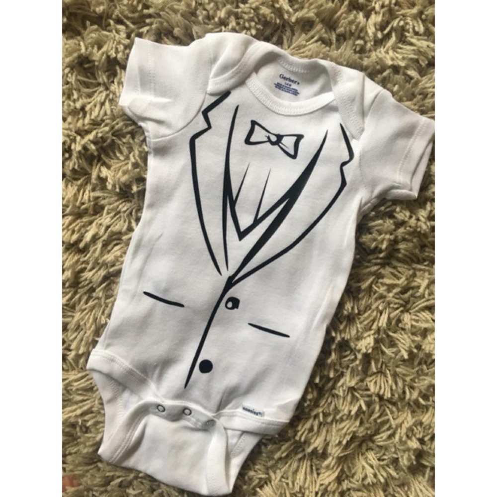 Infant Tuxedo Onesie - Size 3-6 Months